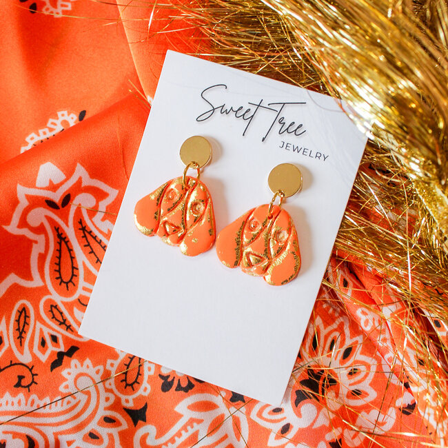 Smokey Mascot Earrings | Tennessee, Game Day, Orange Gold