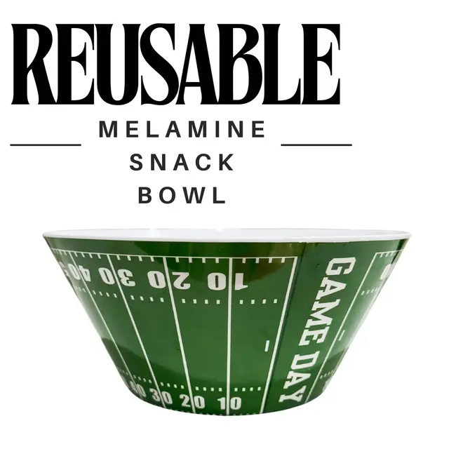 Football Reusable Snack Chip Bowl