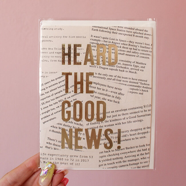 Heard the Good News Greeting Card