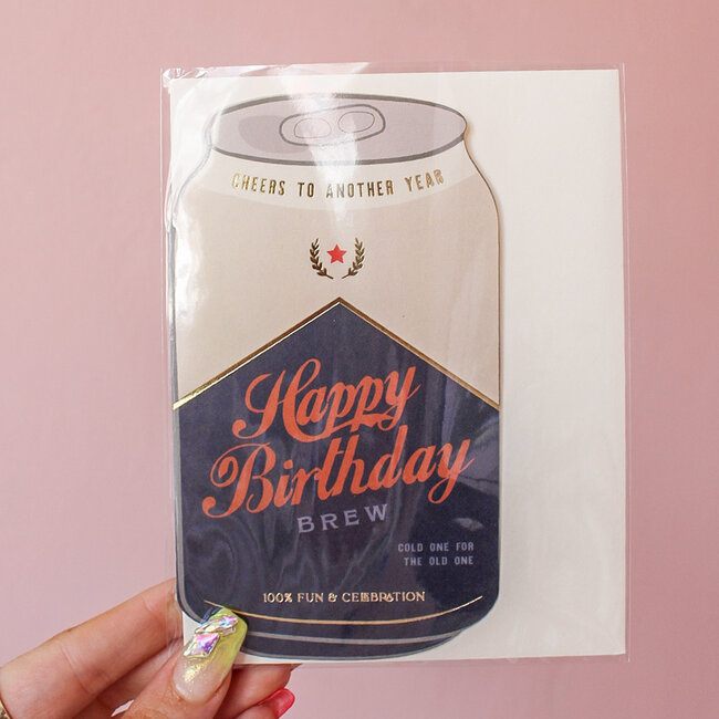 Birthday Brew Die-Cut Greeting Card