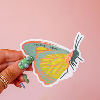 Change Is Good Butterfly Vinyl Sticker