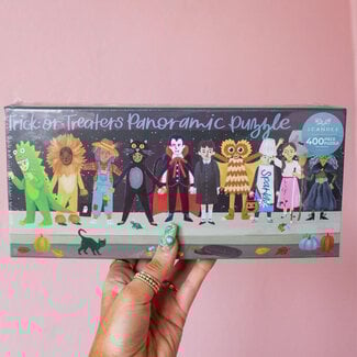 Trick-Or-Treaters - 400 Piece Panoramic Jigsaw Puzzle