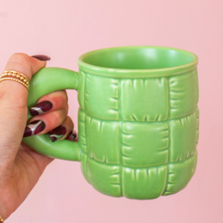 Green Quilted Puffer Mug