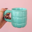 Blue Quilted Puffer Mug