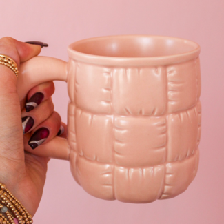 Pink Quilted Puffer Mug