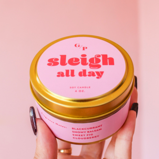 Sleigh All Day Candle Tin