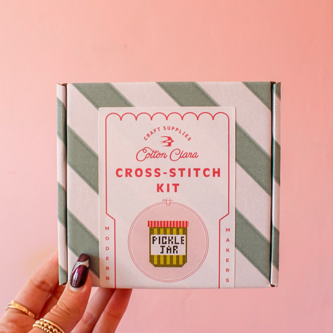 Pickle Jar Cross Stitch Kit