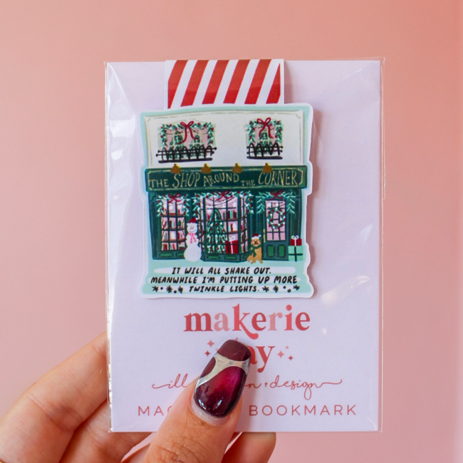 Christmas Shop Around the Corner Magnetic Bookmark