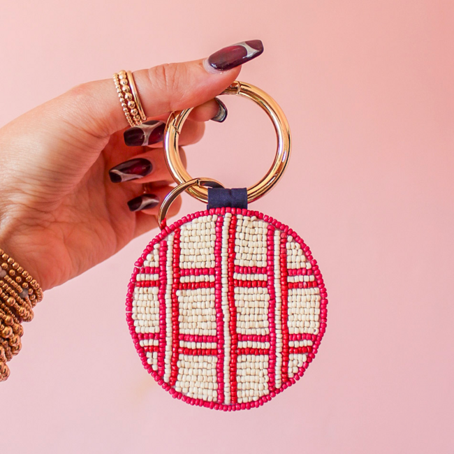 Kelsey Bow Seed Bead Bag Accessory