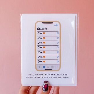 Dad's Calls Card