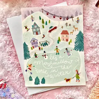 Skating Marshmallow World Card