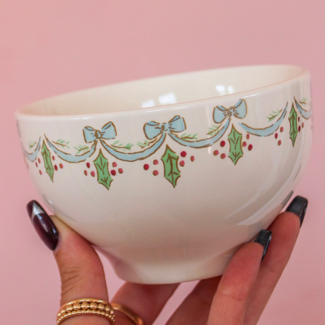 Holly Blue Stoneware Bowl