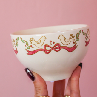 Dove Pink Stoneware Bowl