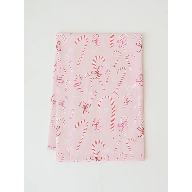 Candy Cane Full Pattern Flour Sack Tea Towel
