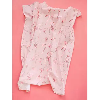 Candy Cane Full Pattern Flour Sack Tea Towel