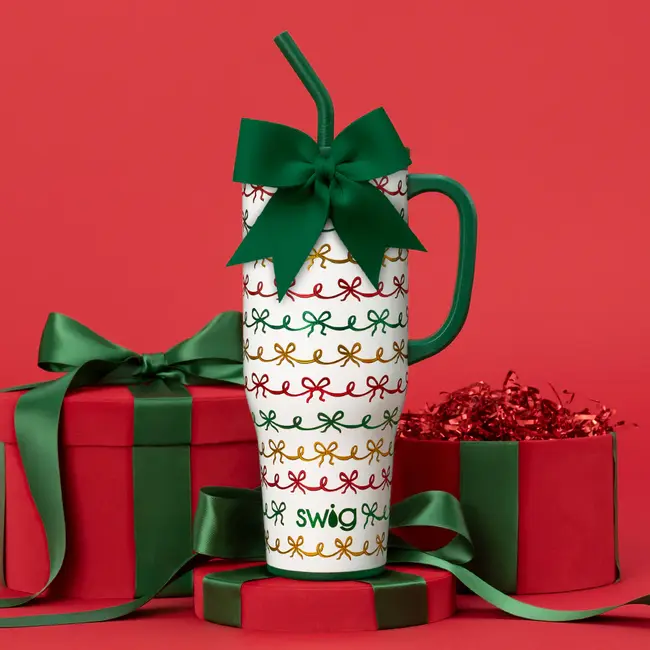 40oz Mega Mug - Christmas Bows