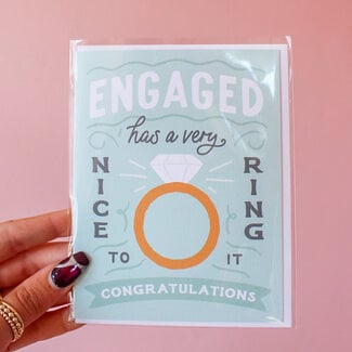 Engaged Has a Very Nice Ring to It Card