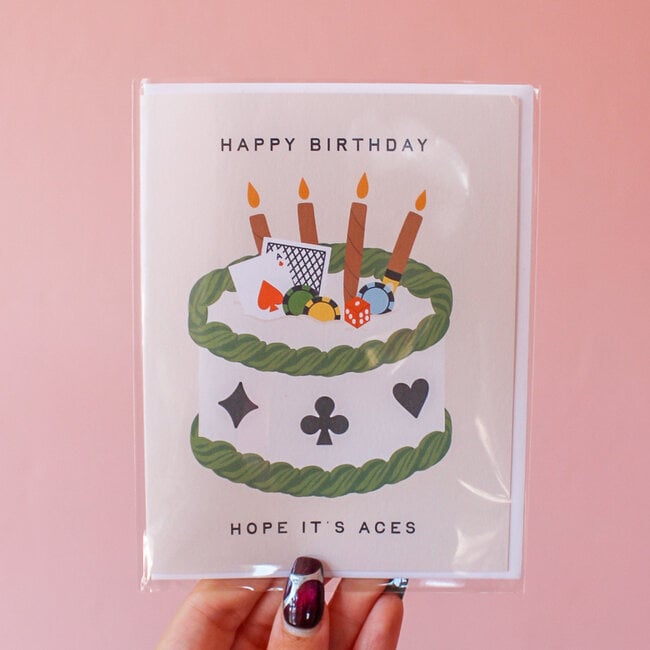 Aces Poker Birthday Card