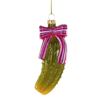 Pickle with Bow Ornament
