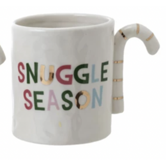 Snuggle Season Mug with Candy Cane Handle