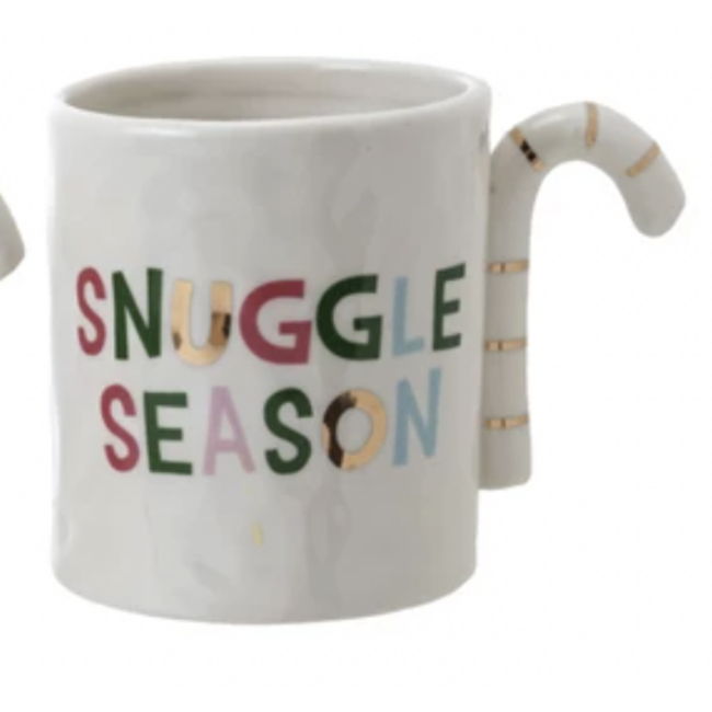 Snuggle Season Mug with Candy Cane Handle