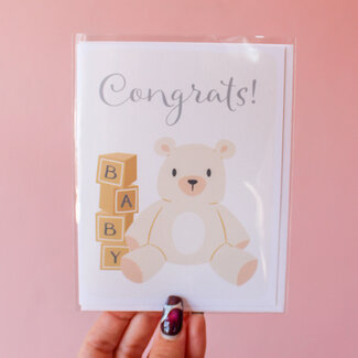 Congrats! Teddy Bear Card