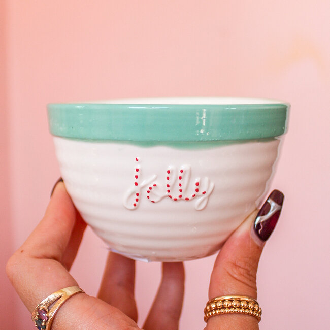 Jolly Stoneware Bowl with Botanicals