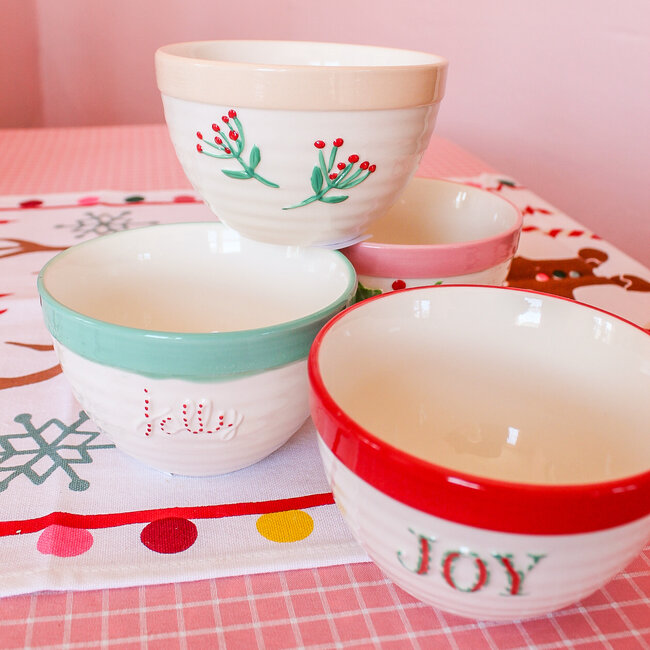 Joy Stoneware Bowl with Botanicals