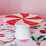 Hand-Painted Ceramic Peppermint Candy Shaped Pedestal