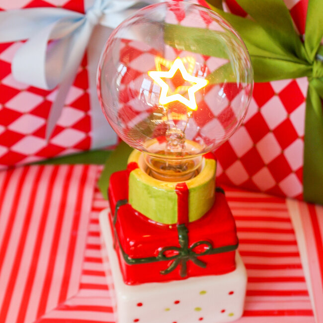 Ceramic Packages Light with LED Star Shaped Filament Lightbulb