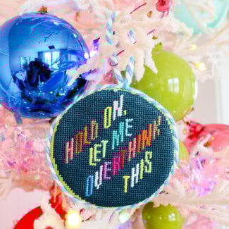 Overthink Furbish Needlepoint Ornament