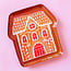 Medium Enamel Holiday Gingerbread House Plate