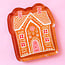 Large Enamel Holiday Gingerbread House Plate