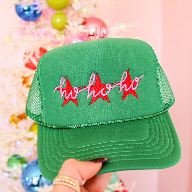 HOHOHO Green Trucker Hat