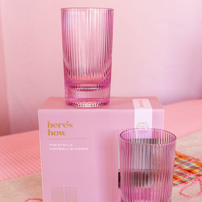THe Stella Highball Glass Set of 2 Lilac