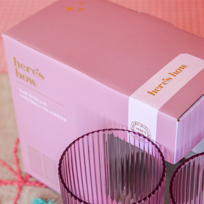 THe Stella Highball Glass Set of 2 Lilac