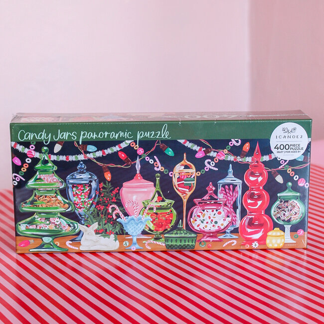 Candy Jars - 400 Piece Panoramic Holiday Jigsaw Puzzle