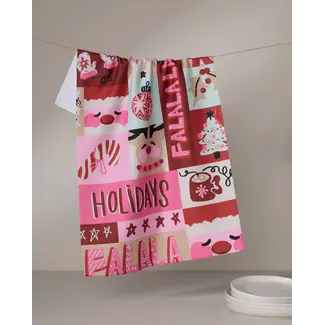 Winter Wonder Geometry Tea Towel