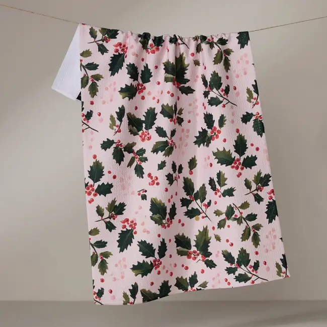 Blushberry Geometry Tea Towel