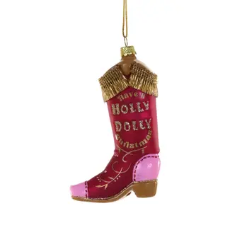 Have a Holly Dolly Boot Ornament