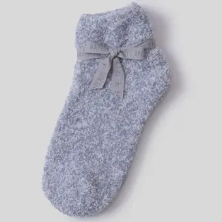 CozyChic Striped Tennis Socks Snowdrop