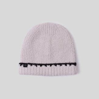 CozyChic Ribbed Blanket Stitch Beanie Stone