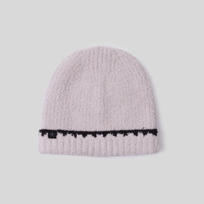 CozyChic Ribbed Blanket Stitch Beanie Stone