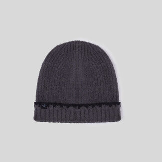 CozyChic Ribbed Blanket Stitch Beanie Carbon