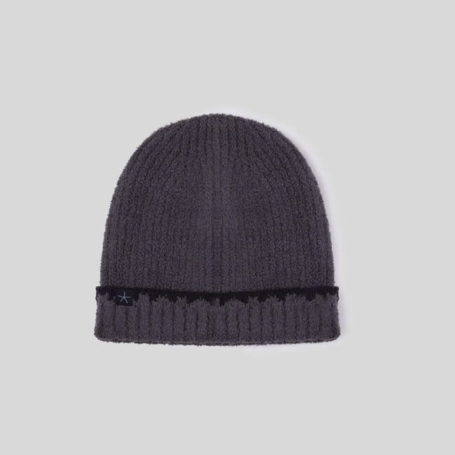 CozyChic Ribbed Blanket Stitch Beanie Carbon