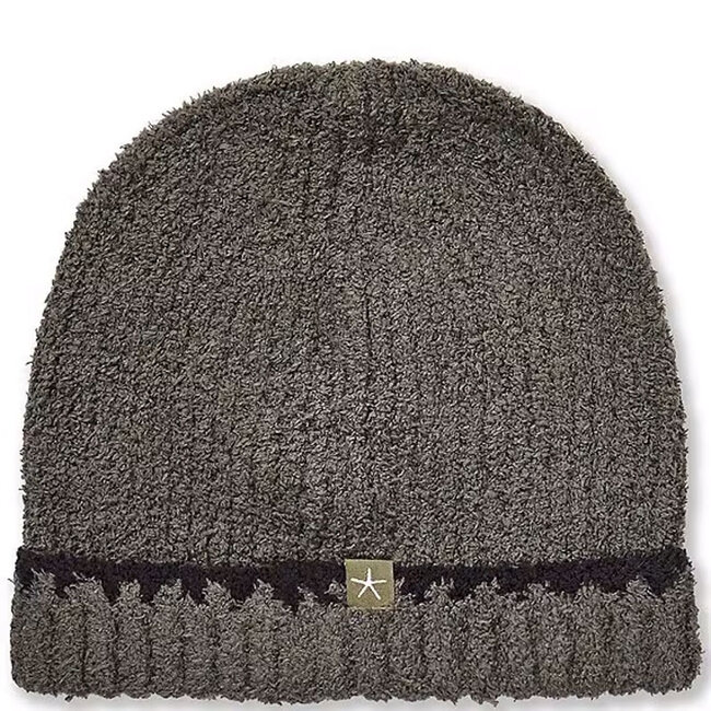 CozyChic Ribbed Blanket Stitch Beanie Dark Moss