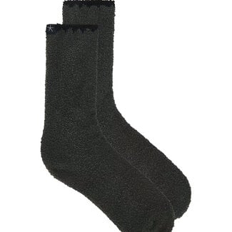 CozyChic Blanket Stitch Socks Dark Moss