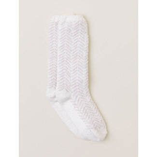 COZYCHIC WOMEN'S HERRINGBONE SOCKS Cream/Stone