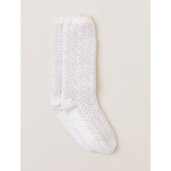 COZYCHIC WOMEN'S HERRINGBONE SOCKS Cream/Stone