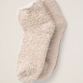 CozyChic Striped Tennis Socks Stone